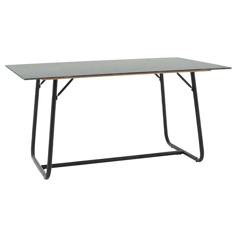 Masa Revello alba, neagra, 150x90x75 cm - Negru