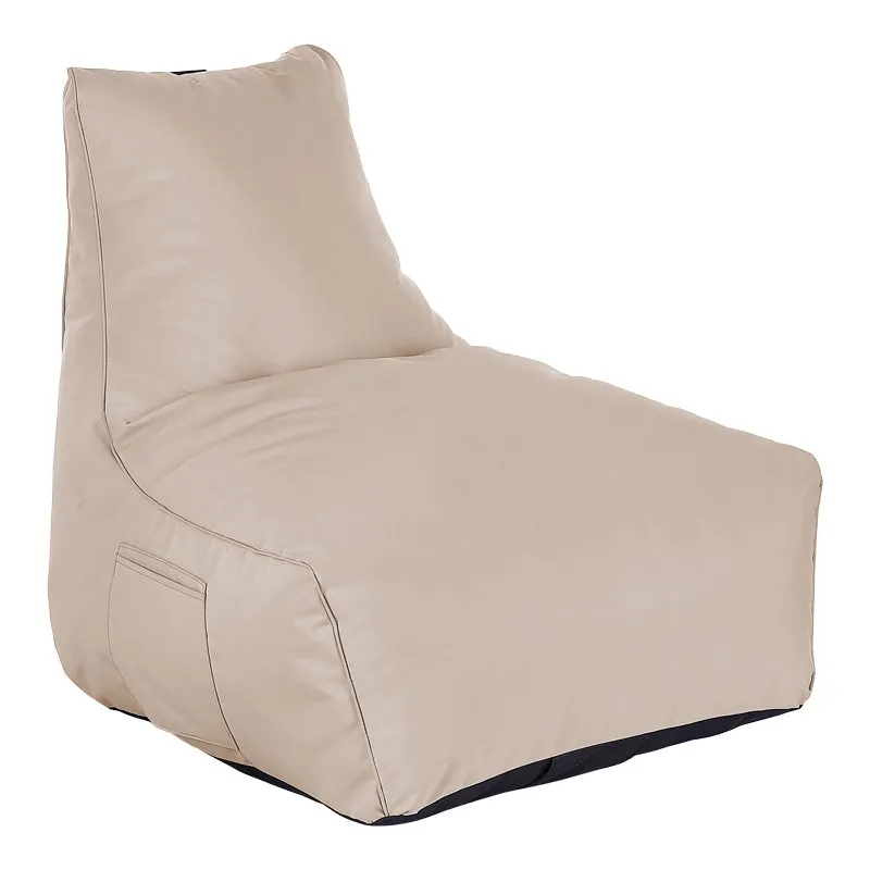 Șezlong puf impermeabil Leverian, bej, 76x82x65 cm - Bej