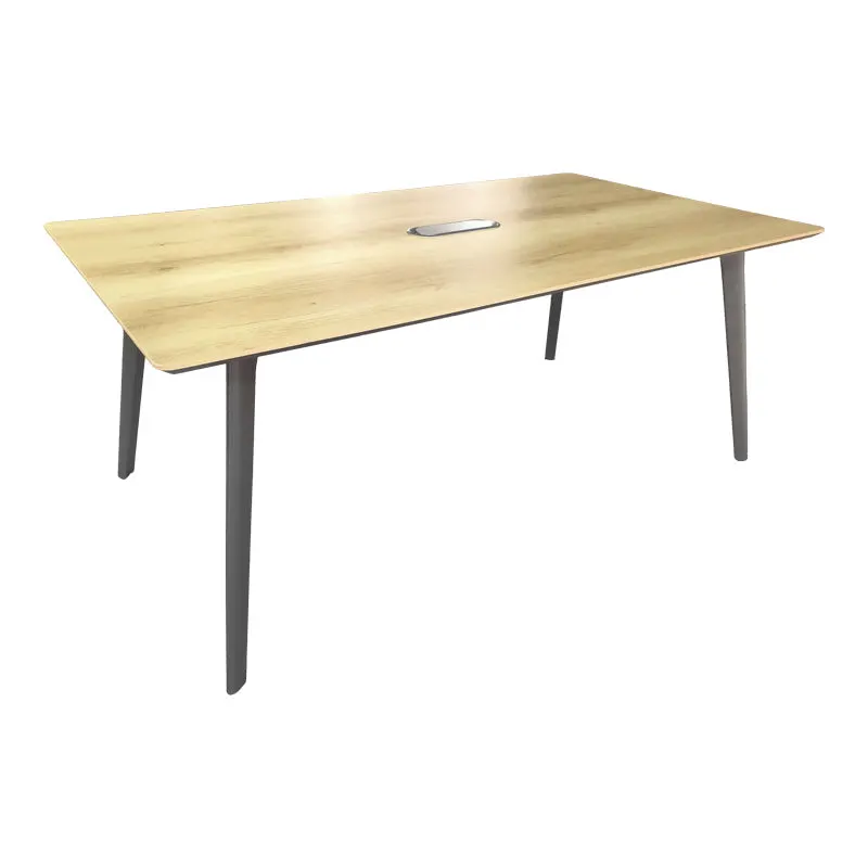Masa de conferințe profesională Denith, culori antracit-natural, de calitate, 180x100x75 cm - Gri