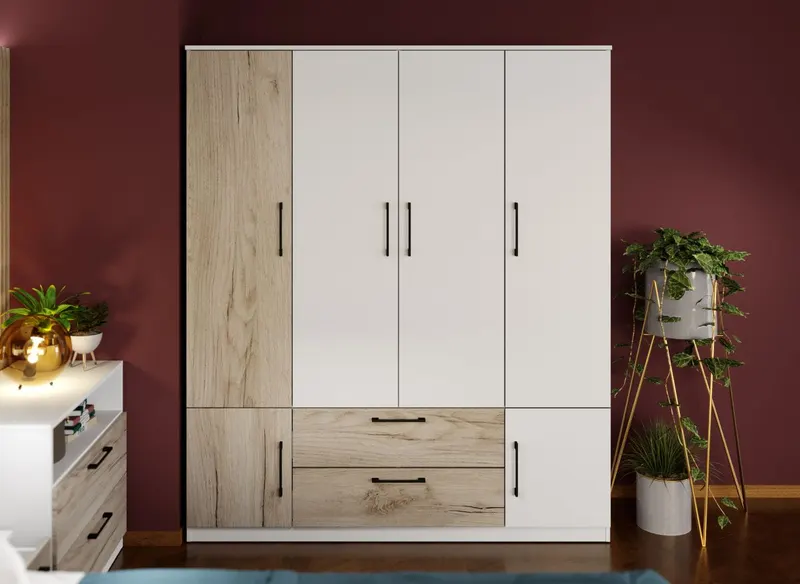 Dulap Relax Alb / Stejar k02 - C164/09