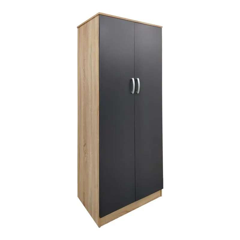 Dulap Athos cu 2 usi, 80x42x180 cm - Sonoma-Antracit