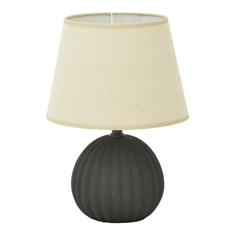 Lampă de masă Melanie, Ceramică, Negru-Bej, 22x30 cm - Negru
