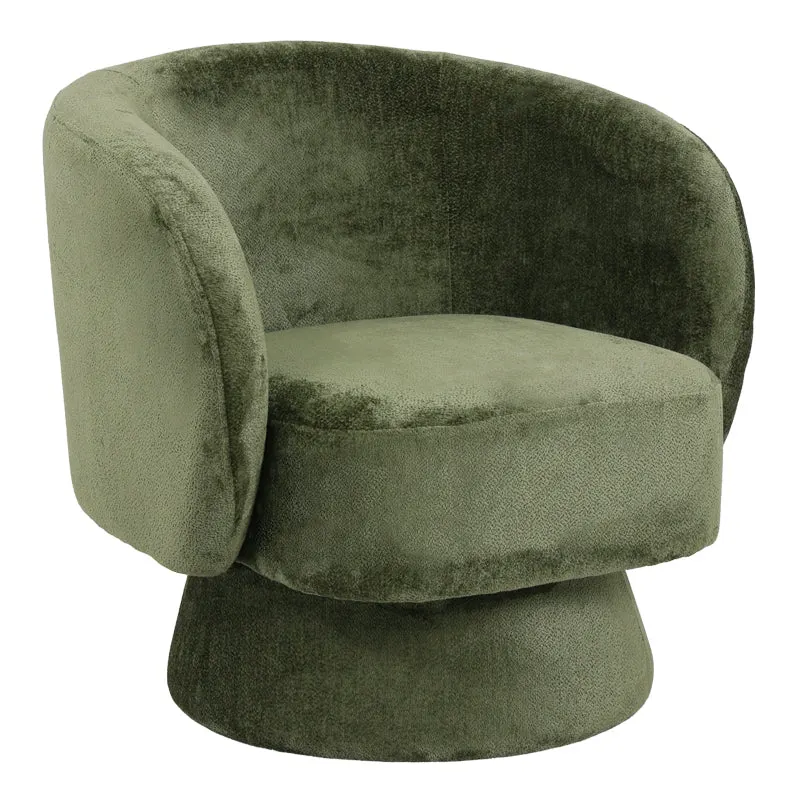 Fotoliu rotativ, gri închis, 78x81x77 cm - Verde