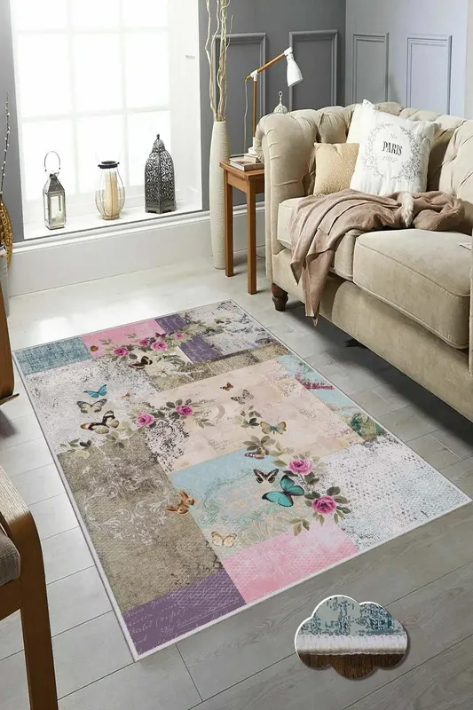 Covor de living / dormitor HMNT674, Multicolor - Multicolor