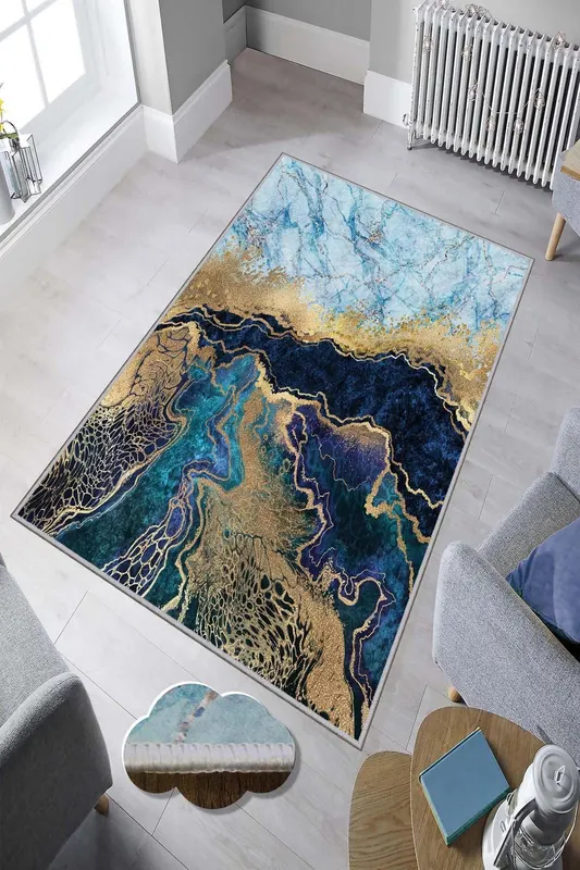 Covor de living / dormitor HMNT768, Multicolor - Multicolor