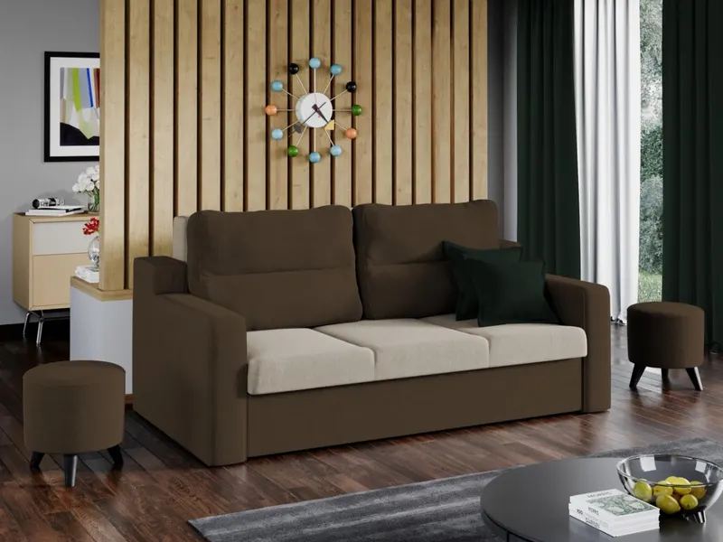 Canapea Mexic Crem / Maro — imaginea 2