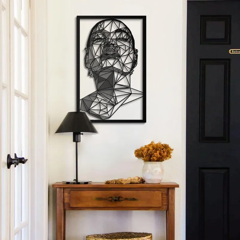Decoratiune de perete Metal Diva, Negru, 45 x 70 cm - Negru
