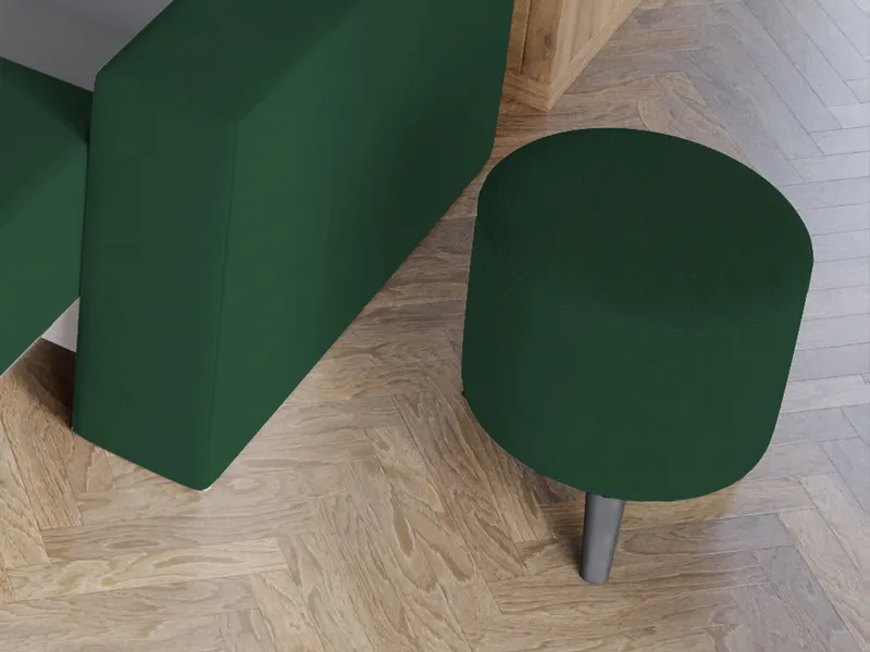 Taburet Puf Verde — imaginea 2