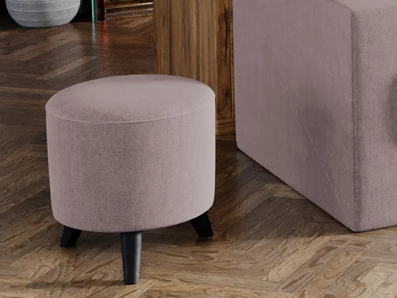 Taburet Puf Roze — imaginea 2