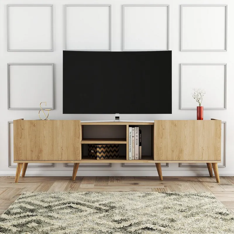 COMODA TV Lotus - 1350, Stejar, 180x52x34 cm - Stejar