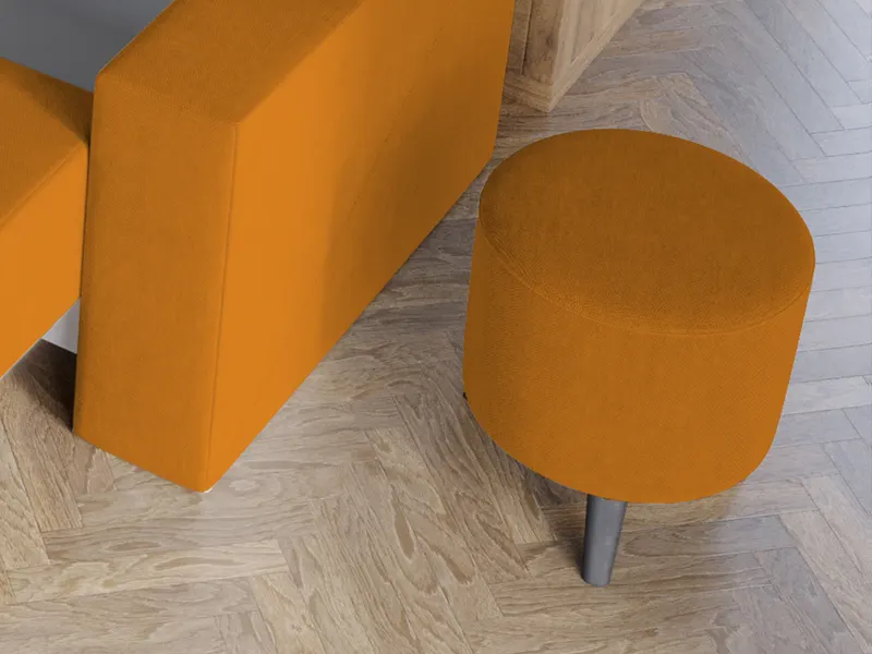 Taburet Puf Portocaliu — imaginea 2