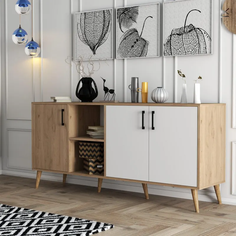 Consolă Exxen Console, Stejar, 180x80x45 cm - arsiv9