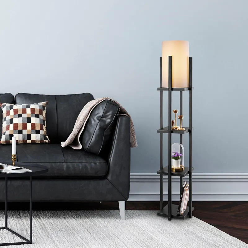 Lampadar Square 7111 - Negru
