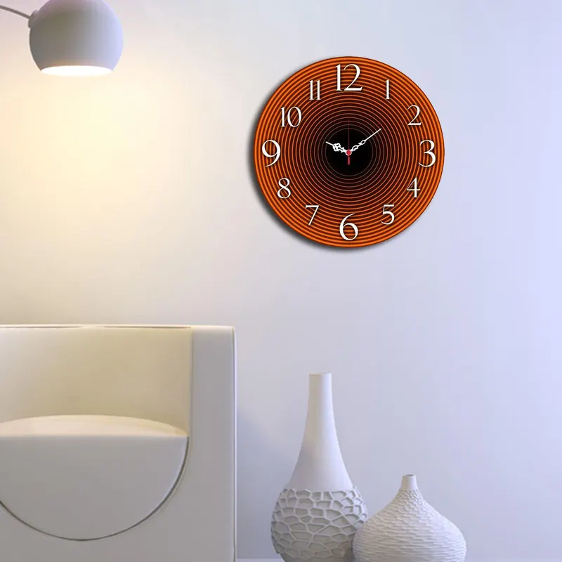 Decorative MDF Clock Ms-42, Multicolor, 2x40x40 cm - Multicolor