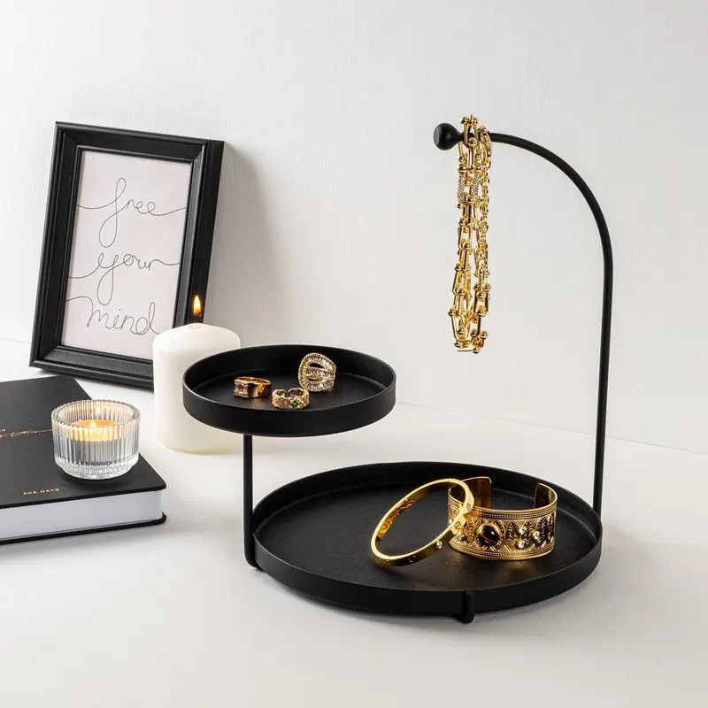 Accesoriu metalic decorativ Knıdos, Negru, 25x28x21 cm - Negru