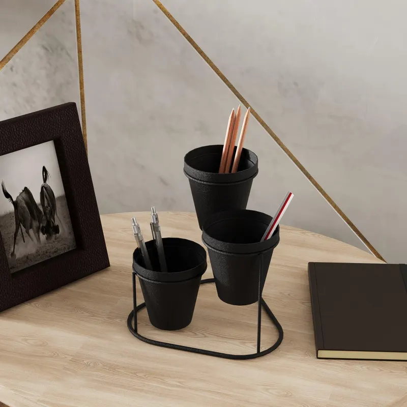 Accesoriu metalic decorativ Decorative Metal Accessory Antonio 1, Negru, 9 cm - Negru