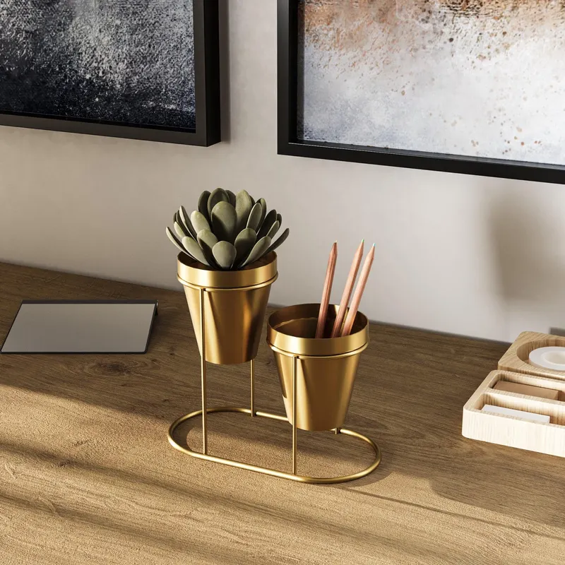 Accesoriu metalic decorativn GED-015, Aur, 9x9x16 cm - Auriu