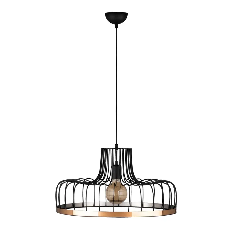 Lustra Zillie Design, Negru/Cupru - Negru