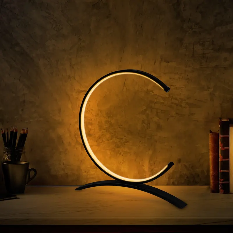 Veioză Moon Circle 13330, Negru - Negru