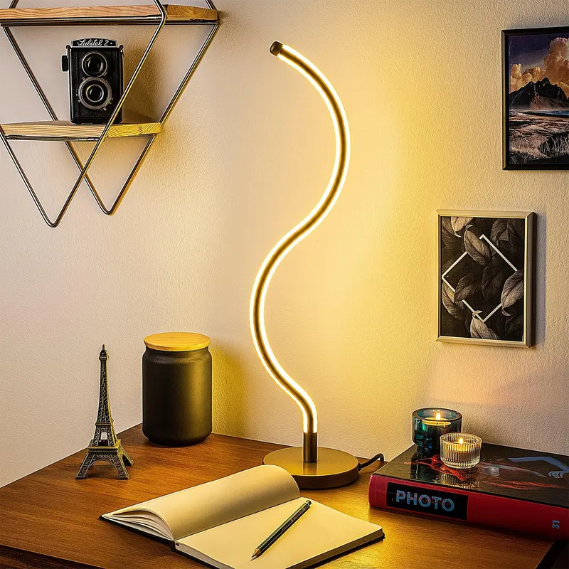 Veioză Snake Table Lamp 13277, Auriu - Auriu
