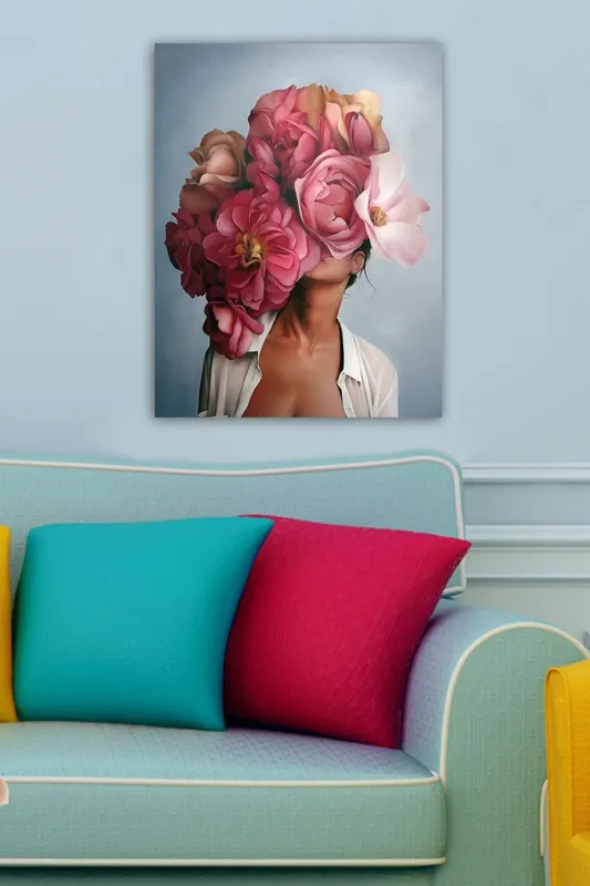 Tablou Canvas Lady, Multicolor, 70 x 50 cm - Multicolor