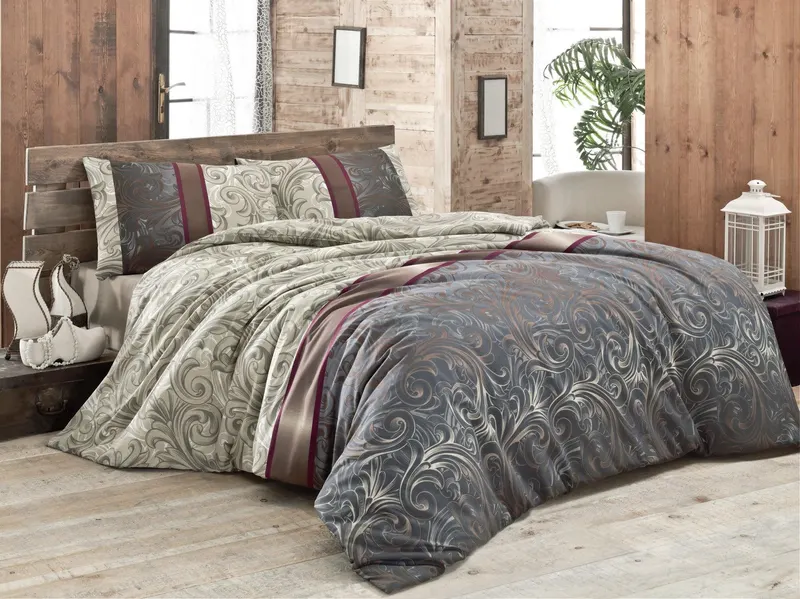 Set Lenjerie de pat double, 200 x 220 cm - Multicolor