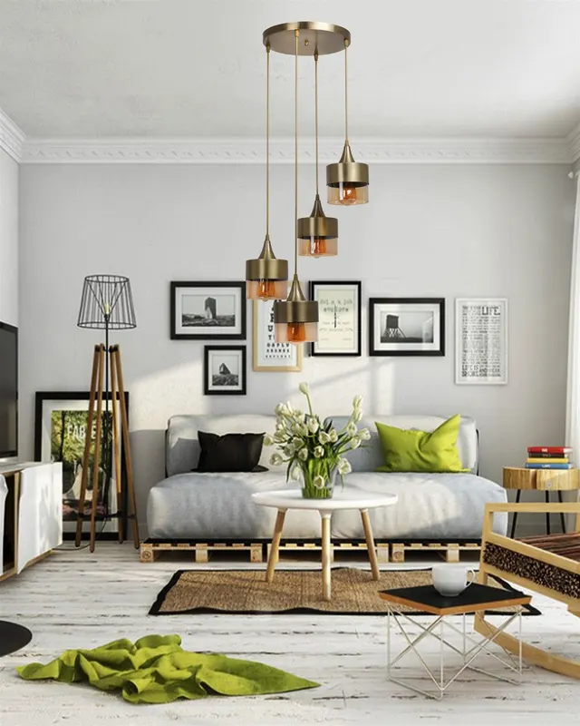 Lustra Sahra 3 Chandelier, Vintage - Multicolor