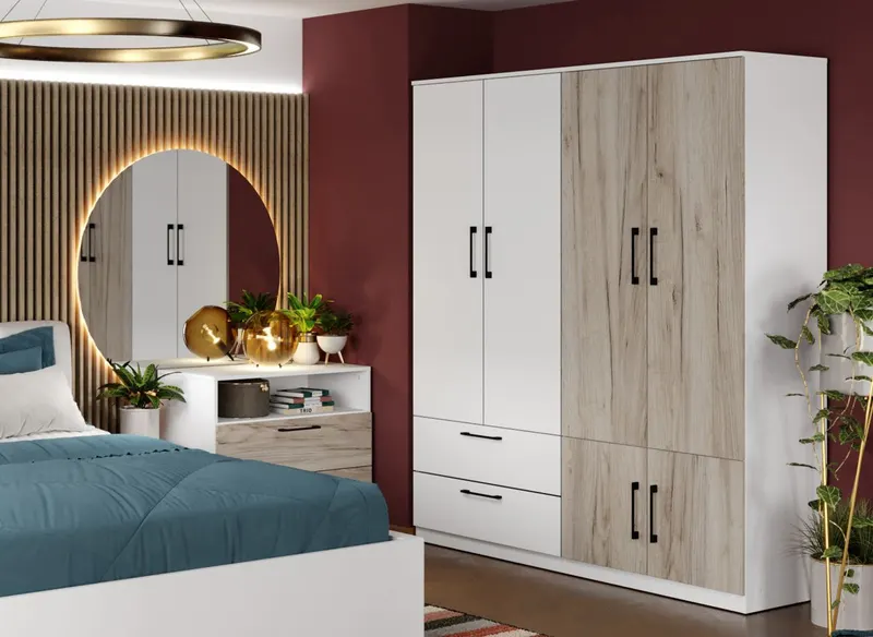 Dulap Relax Alb / Stejar k02 - C164/02 — imaginea 2