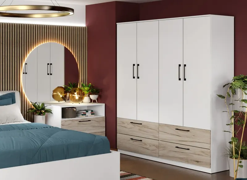 Dulap Relax Alb / Stejar k02 - C164/01 — imaginea 2