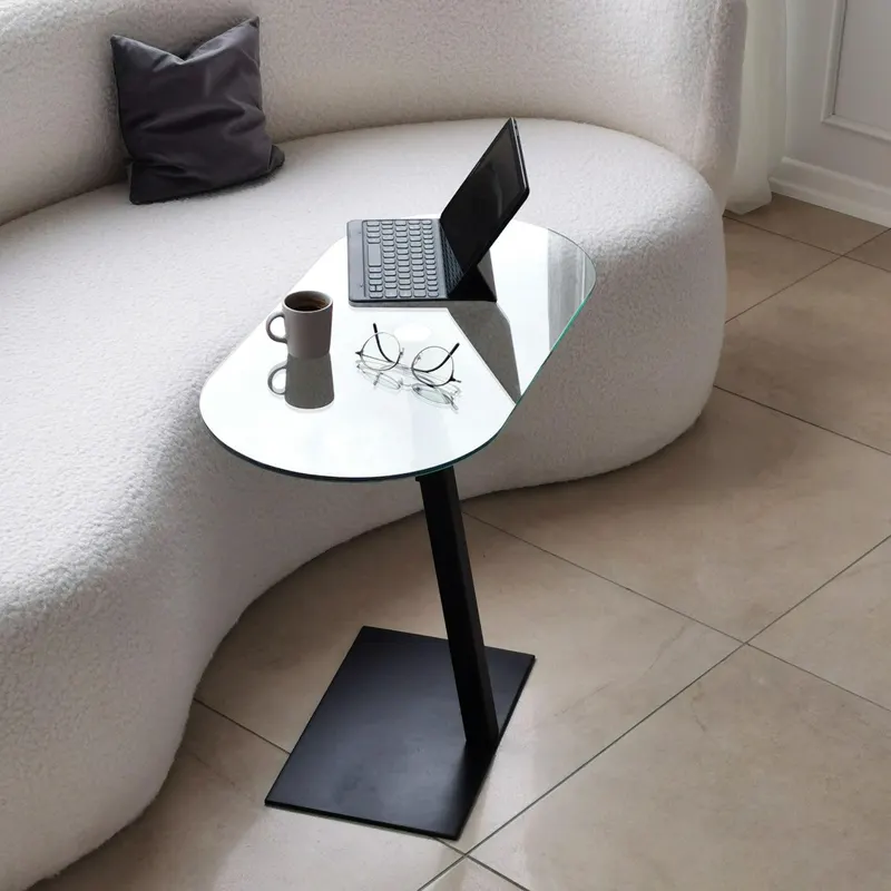 Masuta de cafea Ovale Lungo - Black, Negru, 35x75x70 cm - Negru