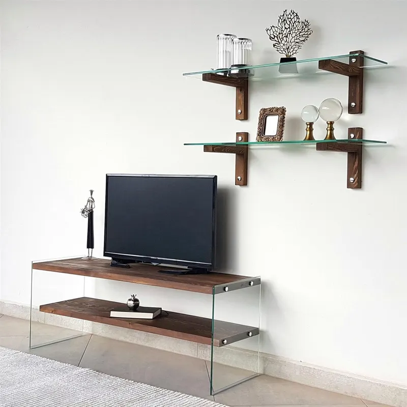 Comoda TV Niagara Dark TV105, Nuc, 35x45x120 cm - Nuc