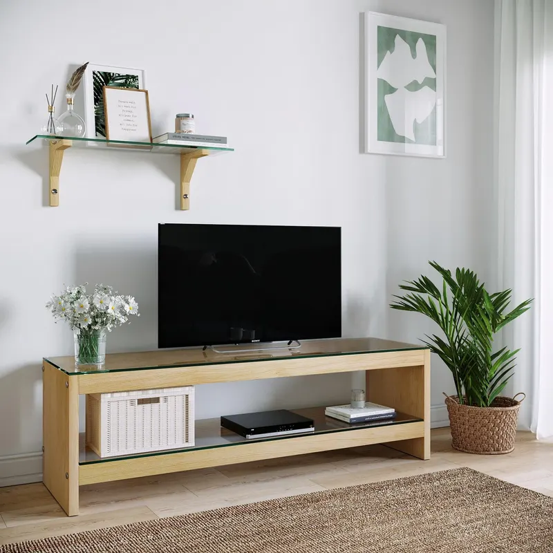 Comoda TV TV302, Stejar, 40x45x140 cm - Stejar