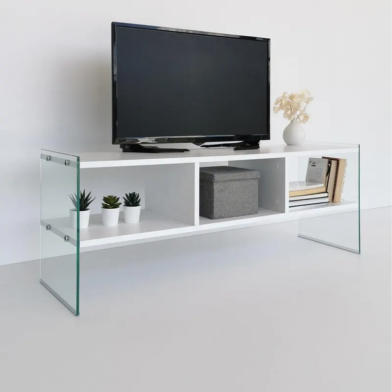 Comoda TV TV400, Alb, 35x45x120 cm - Alb