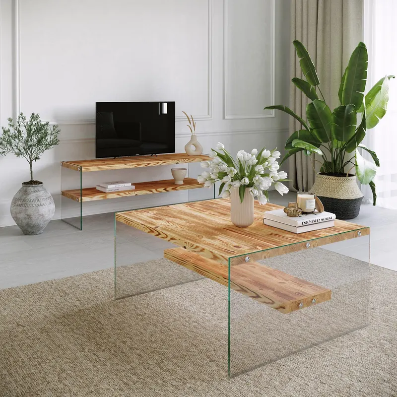 Set Mobila Sufragerie Niagara S102, Stejar, 35x45x120 cm - Stejar
