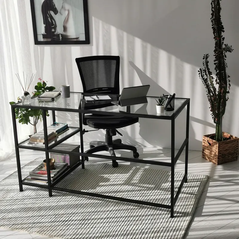 Birou Master M101, Negru, 60x75x130 cm - Negru