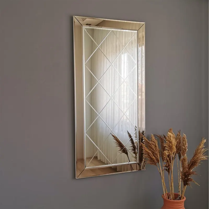Oglinda decorativa Avant, Argint, 65x130x2 cm - Multicolor