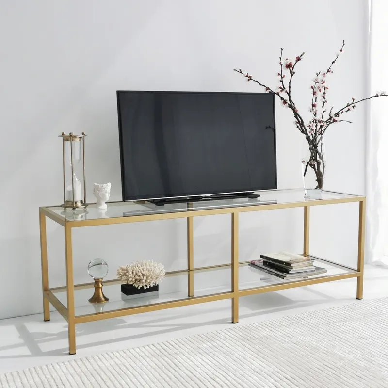 Comoda TV Basic Gold TV501, Aur, 40x45x130 cm - Auriu