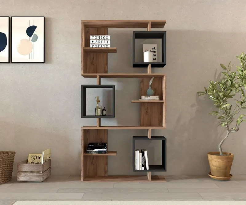 Biblioteca Edi cu 9 Rafturi, 90 X 172 X 25 Cm - arsiv4