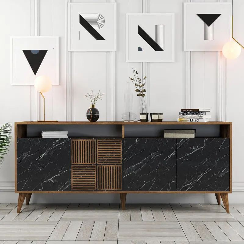 Consolă Milan Console, Nuc, 35x79x180 cm - arsiv