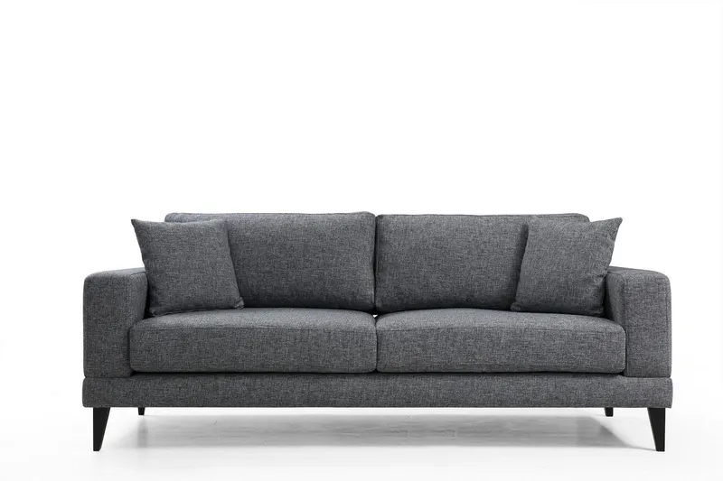 Canapea Fixa cu 3 Locuri Biutiful, 210 x 85 x 90 cm - Gri