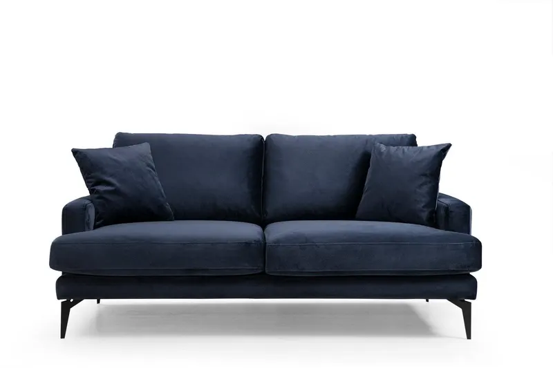 Canapea Fixa cu 2 Locuri Yase, 175 x 88 x 90 cm - Albastru