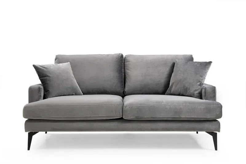 Canapea Fixa cu 2 Locuri Yase, 175 x 88 x 90 cm - Gri