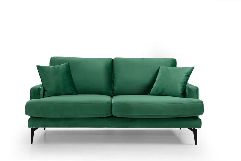 Canapea Fixa cu 2 Locuri Yase, 175 x 88 x 90 cm - Verde