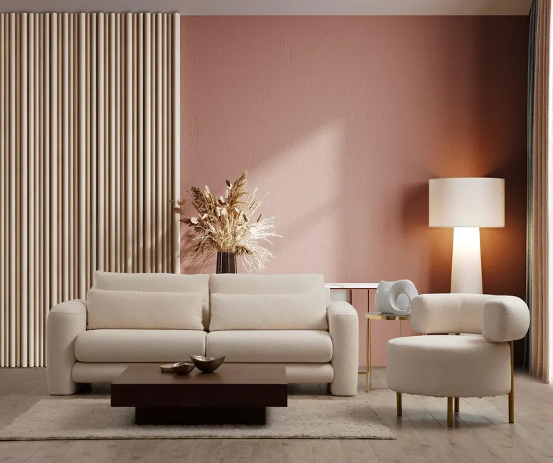 Canapea Lux 2 locuri Lily, 180 x 73 x 97 cm - Crem