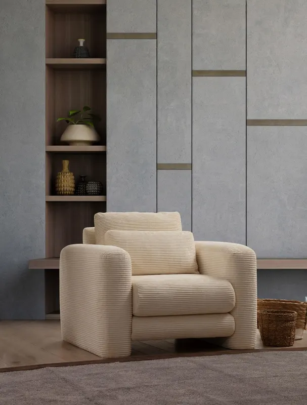 Fotoliu Lily Wing Chair,  98 x 73 x 97 cm - Bej