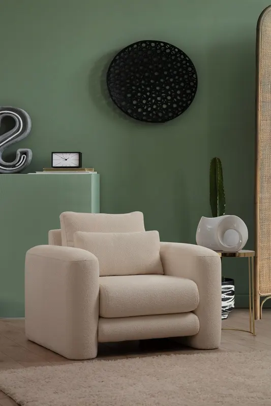 Fotoliu Lily Wing Chair,  98 x 73 x 97 cm - Crem