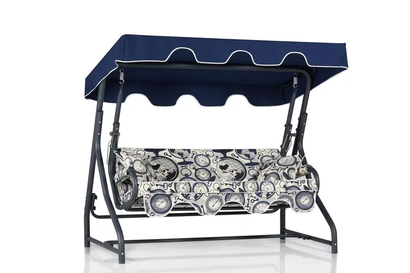 Balansoar de gradina cu 3 locuri Maramures, Albastru, 50x110x160 cm - Albastru