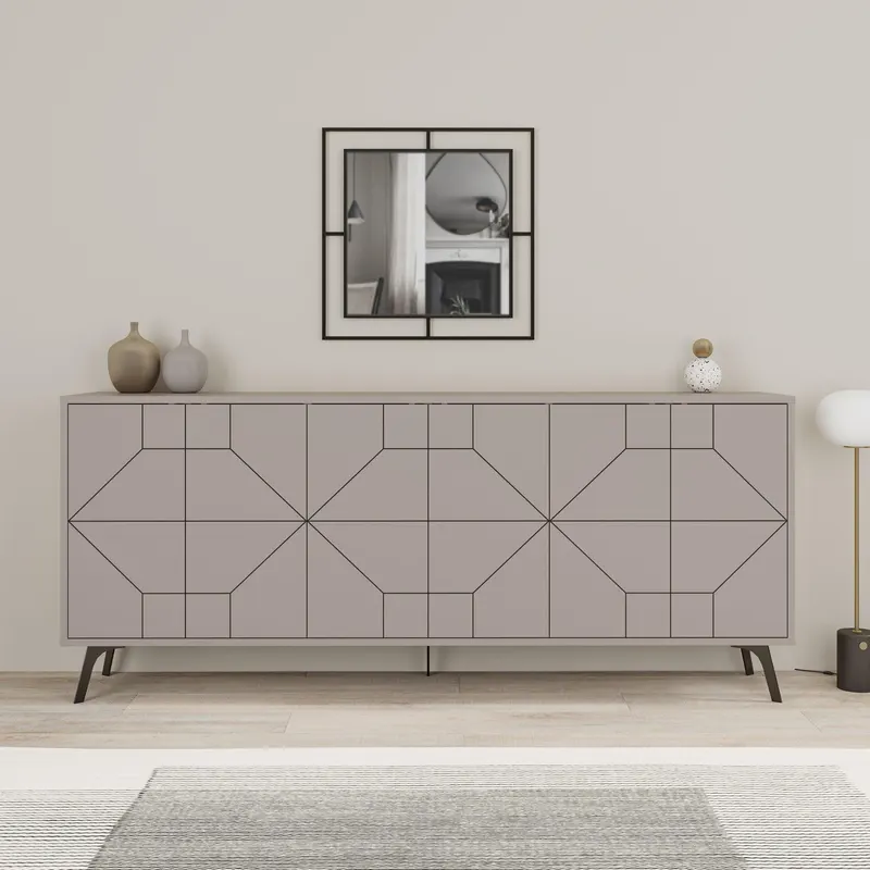 Consola Dune Living cu 6 Usi 184 x 78 x 35 cm - Bej