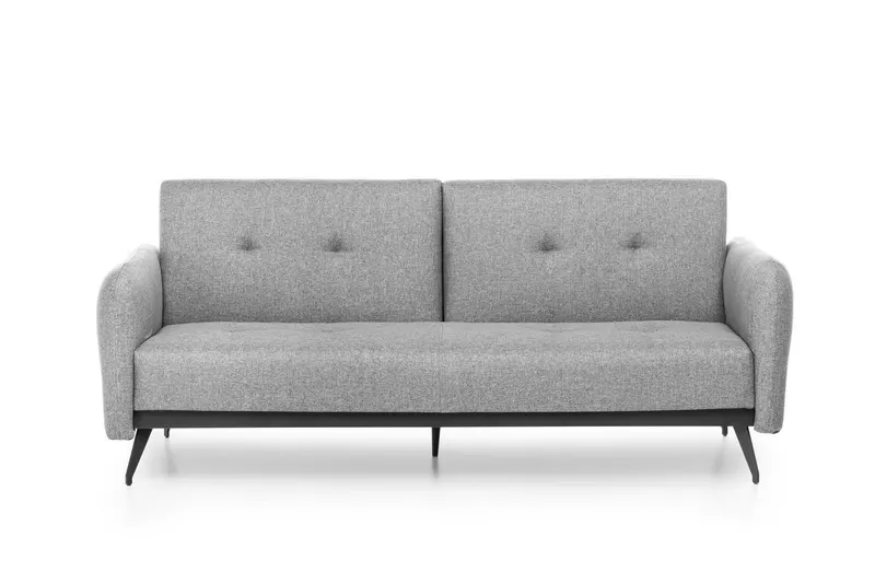 Canapea extensibilă 3 locuri Ron, Diverse culori, 190x65x43 cm - Gri deschis