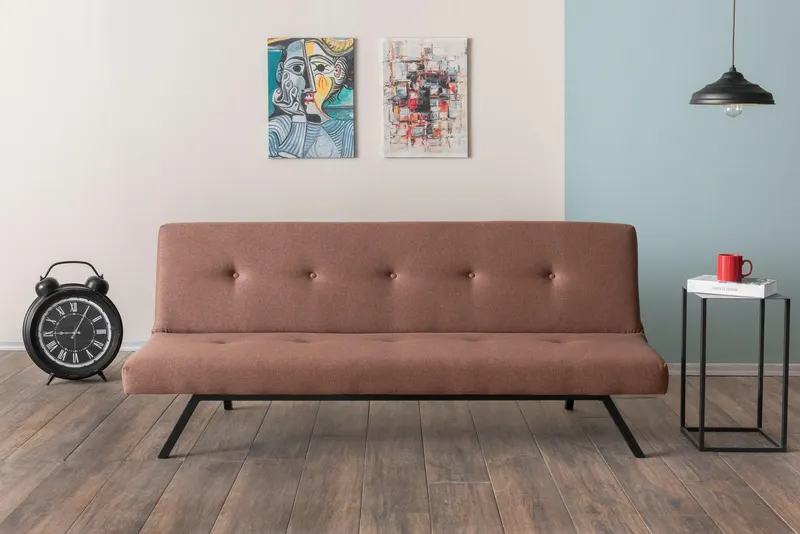 Canapea extensibilă 3 locuri Zola, Diverse culori, 180x78x55 cm - Maro